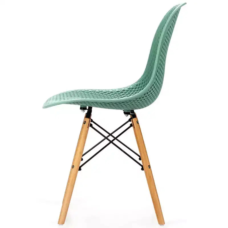 Costway 2PCS Modern DSW Dining Chair Office Home w/ Mesh Design Wooden Legs