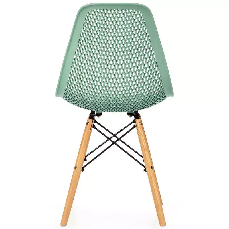Costway 2PCS Modern DSW Dining Chair Office Home w/ Mesh Design Wooden Legs