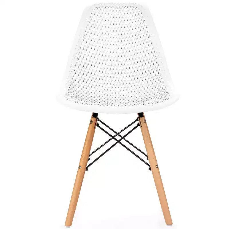 Costway 2PCS Modern DSW Dining Chair Office Home w/ Mesh Design Wooden Legs