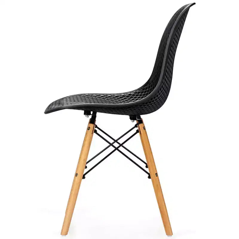 Costway 2PCS Modern DSW Dining Chair Office Home w/ Mesh Design Wooden Legs