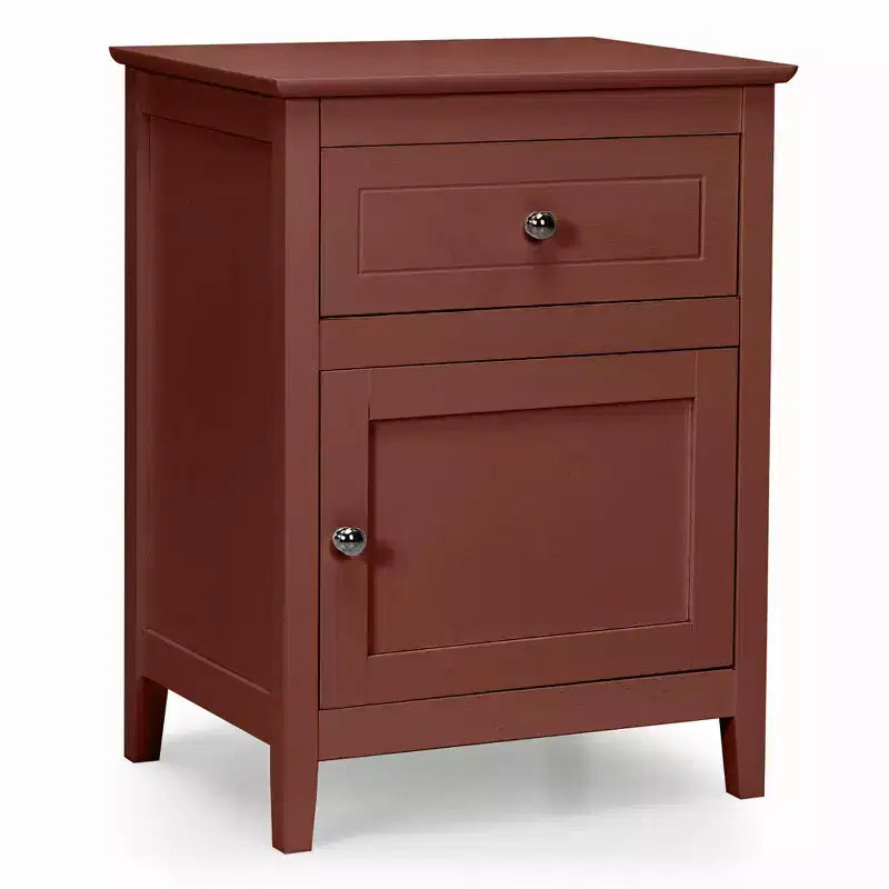 Costway Nightstand with Drawer Accent Side End Table Storage Cabinet White\Natural\Espresso