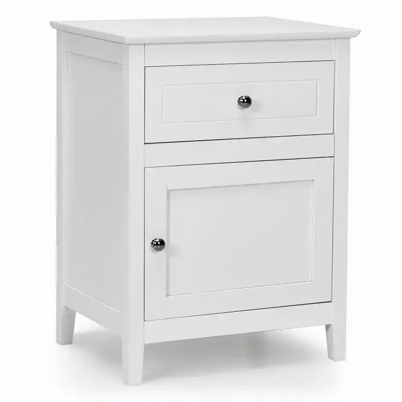 Costway Nightstand with Drawer Accent Side End Table Storage Cabinet White\Natural\Espresso