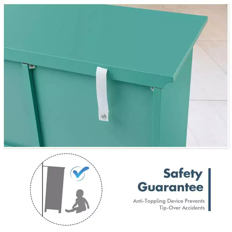 Costway Credenza da Cucina Tavolo Buffet Mobile Contenitore con Cassetti e Ante Bianco\Blu\Verde