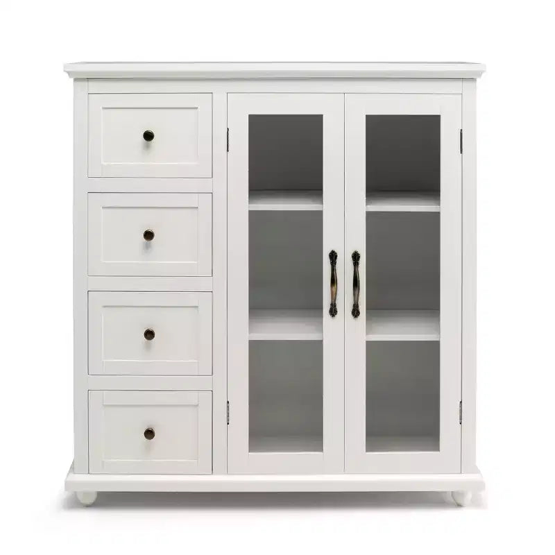 Costway Credenza da Cucina Tavolo Buffet Mobile Contenitore con Cassetti e Ante Bianco\Blu\Verde