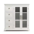 Costway Credenza da Cucina Tavolo Buffet Mobile Contenitore con Cassetti e Ante Bianco\Blu\Verde