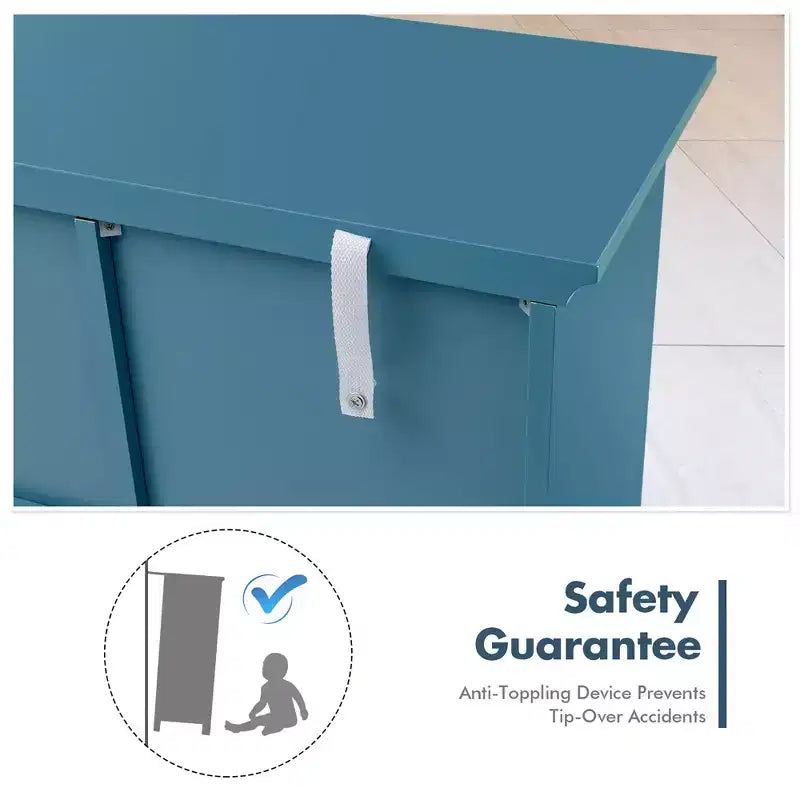 Costway Credenza da Cucina Tavolo Buffet Mobile Contenitore con Cassetti e Ante Bianco\Blu\Verde
