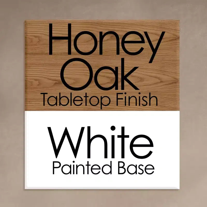 Hastings Home Narrow Side Table With Drawer and Storage Shelf - White/Honey Oak