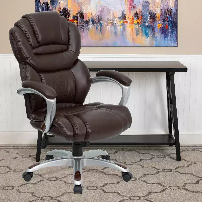 Sedia da ufficio ergonomica girevole con schienale alto e seduta/schienale a strati di Emma e Oliver