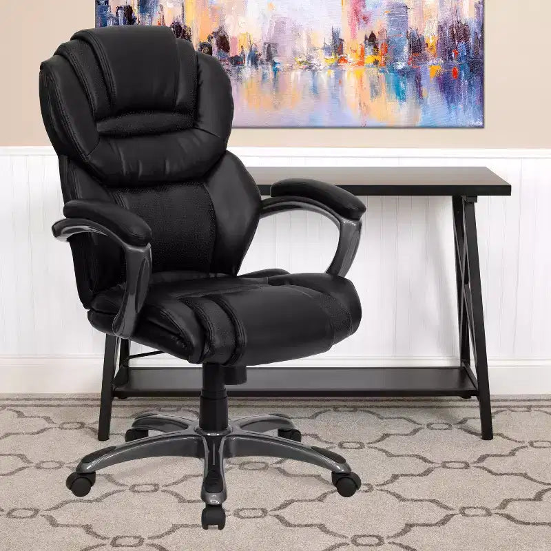 Sedia da ufficio ergonomica girevole con schienale alto e seduta/schienale a strati di Emma e Oliver