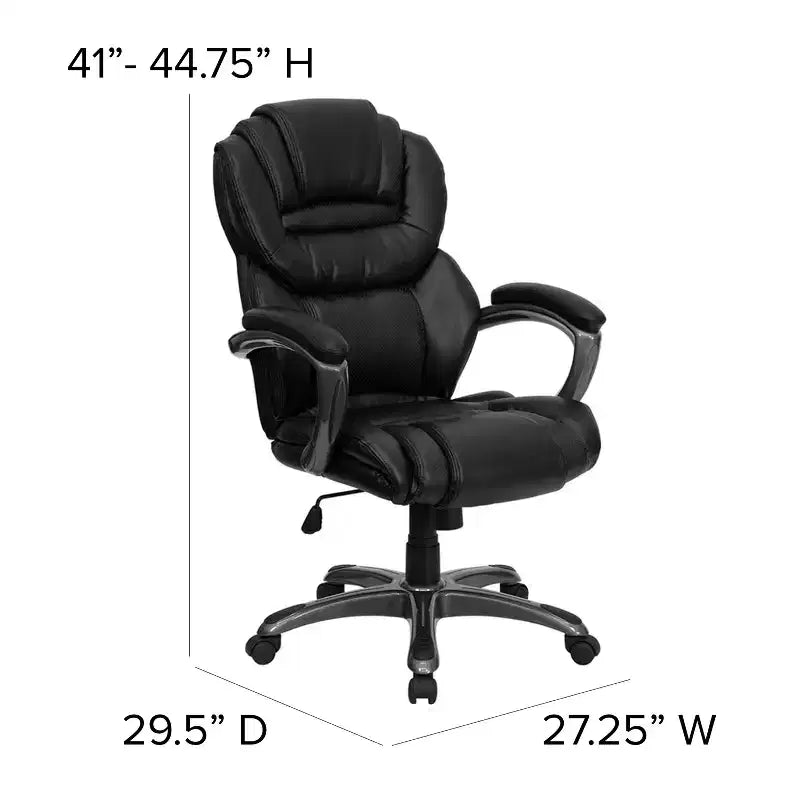 Sedia da ufficio ergonomica girevole con schienale alto e seduta/schienale a strati di Emma e Oliver