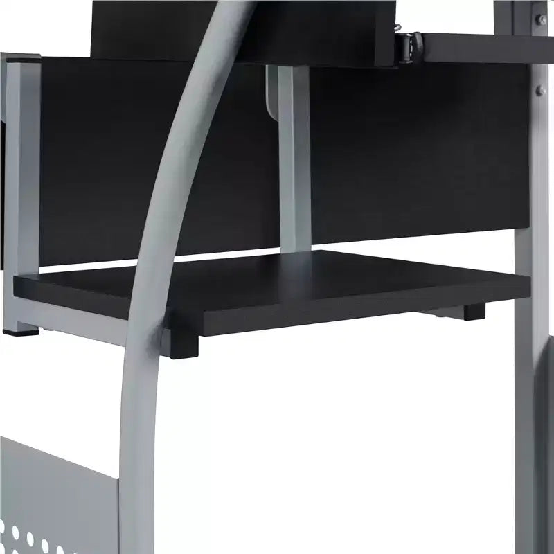 Yaheetech Scrivania per Computer per Ufficio Domestico e Scuola con Ripiano per Stampante, Vassoio Tastiera e Scaffale Portaoggetti