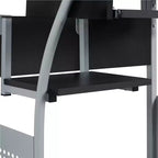 Yaheetech Scrivania per Computer per Ufficio Domestico e Scuola con Ripiano per Stampante, Vassoio Tastiera e Scaffale Portaoggetti