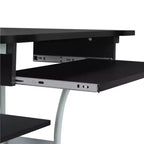 Yaheetech Scrivania per Computer per Ufficio Domestico e Scuola con Ripiano per Stampante, Vassoio Tastiera e Scaffale Portaoggetti