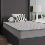 Materasso Ibrido Emma and Oliver Premium Comfort a Media Durezza con Molle Insacchettate, Topper in Tessuto a Maglia e Schiuma Certificata CertiPUR-US, in Scatola