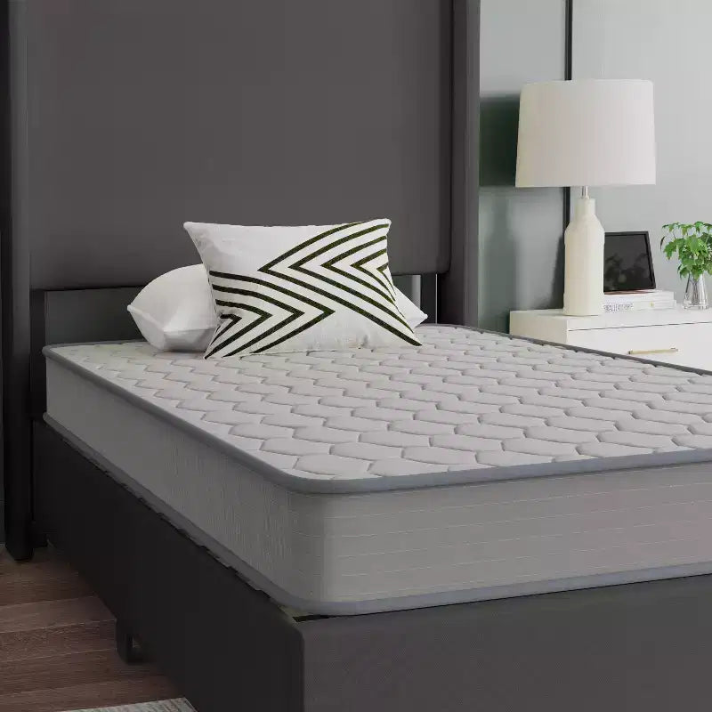 Materasso Ibrido Emma and Oliver Premium Comfort a Media Durezza con Molle Insacchettate, Topper in Tessuto a Maglia e Schiuma Certificata CertiPUR-US, in Scatola