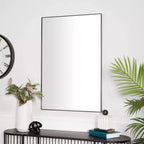 Specchio da parete rettangolare contemporaneo in legno con cornice sottile Olivia & May