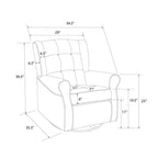 Sedia a dondolo a planata con schienale ad ali e trapuntatura Eden Nursery Baby Relax