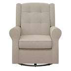 Sedia a dondolo a planata con schienale ad ali e trapuntatura Eden Nursery Baby Relax