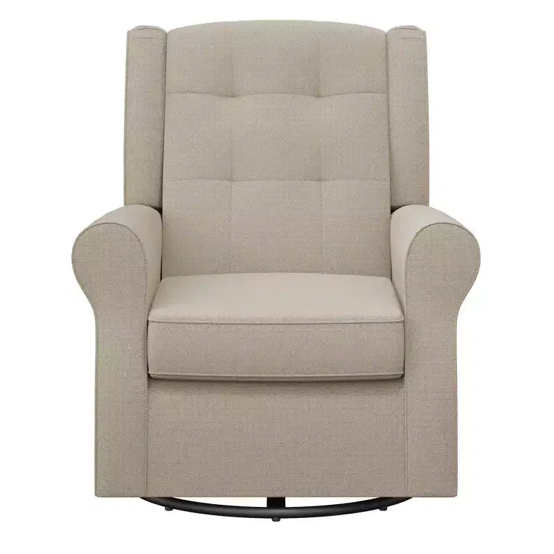 Sedia a dondolo a planata con schienale ad ali e trapuntatura Eden Nursery Baby Relax
