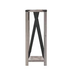 Consolle moderna stile rustico Merrick Lane in legno ingegnerizzato e dettagli in acciaio verniciato a polvere