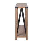 Consolle moderna stile rustico Merrick Lane in legno ingegnerizzato e dettagli in acciaio verniciato a polvere