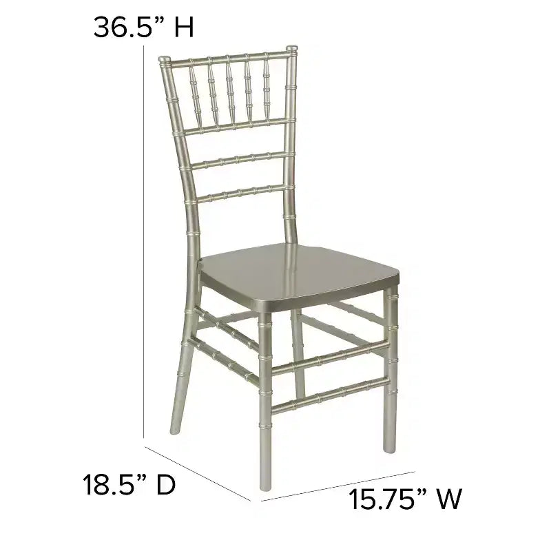 Sedia Chiavari impilabile in resina PREMIUM Emma and Oliver, confezione da 2 pz