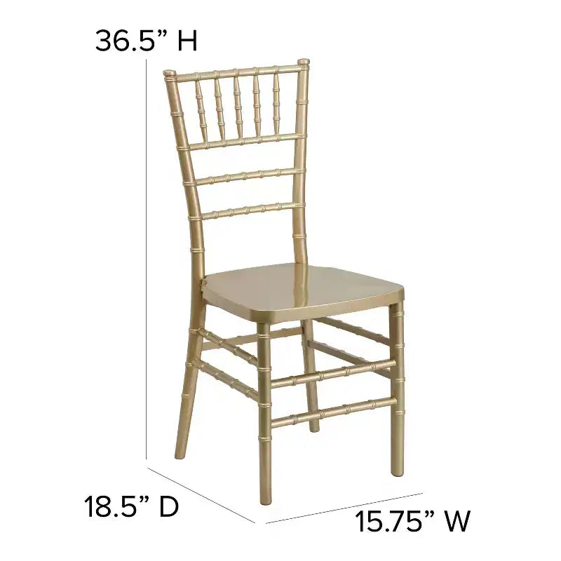 Sedia Chiavari impilabile in resina PREMIUM Emma and Oliver, confezione da 2 pz