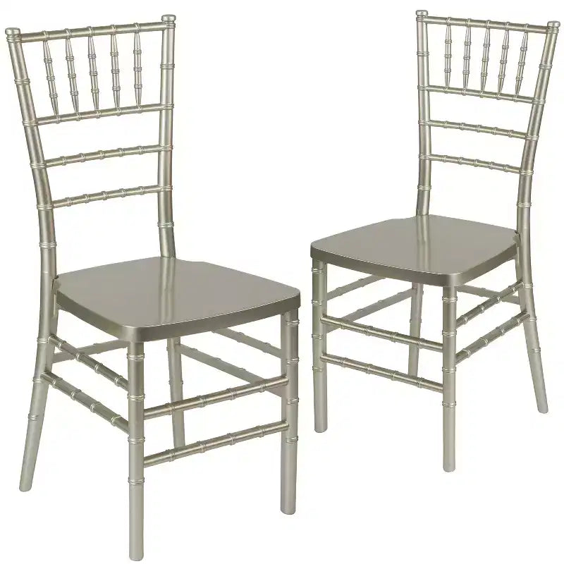 Sedia Chiavari impilabile in resina PREMIUM Emma and Oliver, confezione da 2 pz