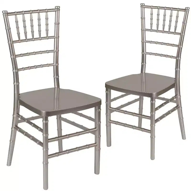 Sedia Chiavari impilabile in resina PREMIUM Emma and Oliver, confezione da 2 pz