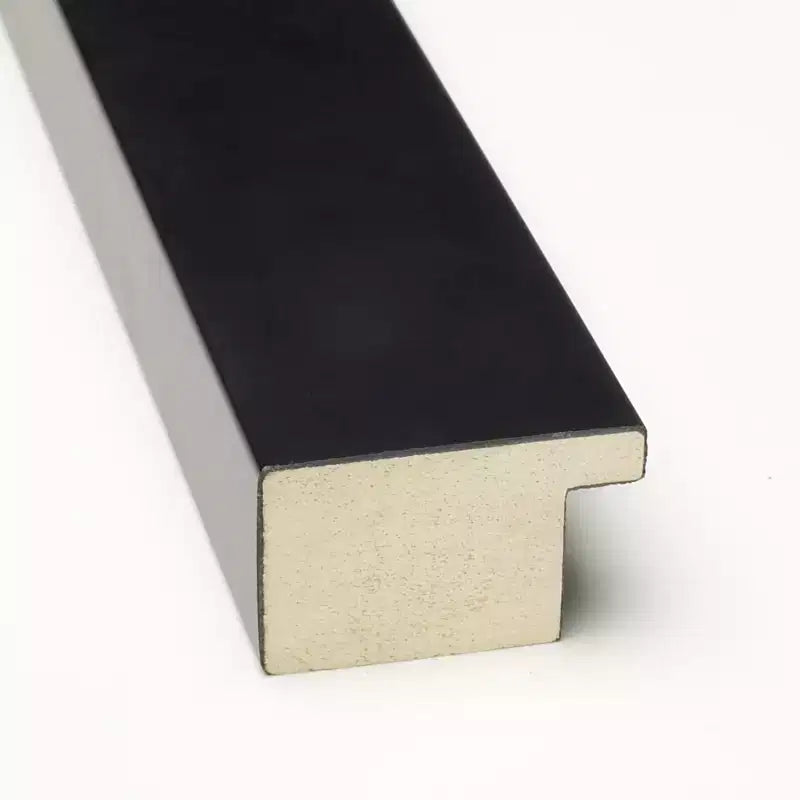 Specchio da parete per bagno Amanti Art Mezzanotte Nero in legno senza smusso