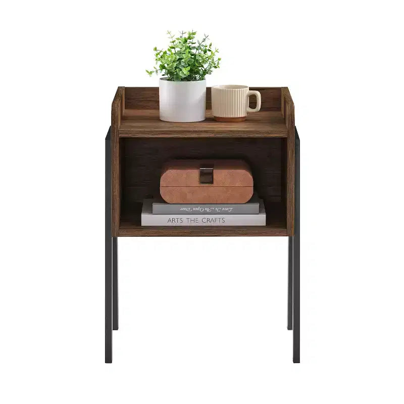 Tavolino laterale con vani aperti Mid-Century Modern Kazuyo - Danya B.