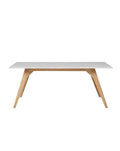 Tavolo da pranzo rettangolare con piano in marmo White Cedar