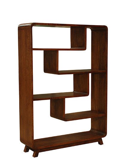 Libreria grande in legno di mango stile vintage