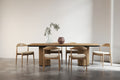 Tavolo da pranzo in teak riciclato con angoli arrotondati 275 cm