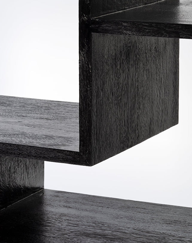 Libreria grande a casellari in legno di mango stile retrò